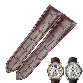 WENTULA Watchbands pre KALIBER DE CARTIER W7100037 W7100041 W7100039 teľa kožené kapela pravej Kože watchbands
