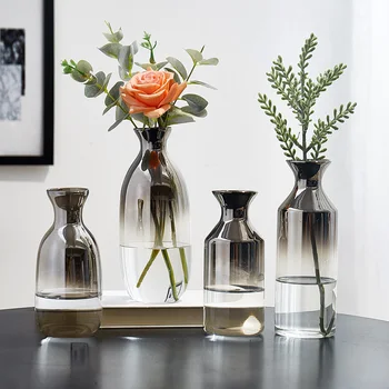 Nordic Štýl Postupnej Zmene Terárium Sklenené Nádoby Kvetinové Vázy Usporiadanie Váza Výzdoba Domov Zlatá Váza Svadobné Váza
