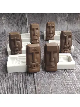 Veľkonočný Ostrov Moai Monolit Socha Živice Formy Čokolády Formy Umenia Remeselné Nástroje