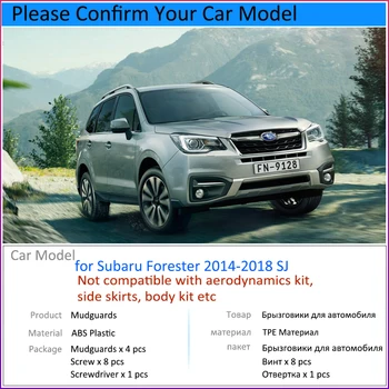 Blatníky vhodné pre Subaru Forester SJ~2018 2016 2017 Auto Príslušenstvo Mudflap Blatník Auto Náhradné Diely
