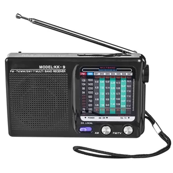 AM/FM/SW Prenosné Rádio Prevádzkované na Vnútorné, Vonkajšie a Núdzové Použitie, Rádio s Reproduktora & Jack pre Slúchadlá