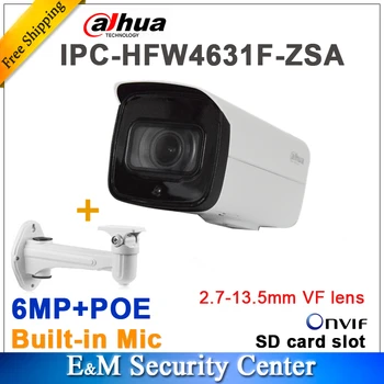 Pôvodné dahua IPC-HFW4631F-ZSA 6MP Sieťová Kamera POE IČ 2.7-13.5 mm VF objektív Bullet Kamera mikrofón SD Kartu s držiakom