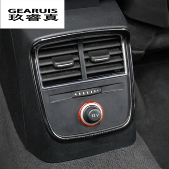 Auto Styling Uhlíkových Vlákien Zadné klimatizácia ventilačné zásuvky Panel Kryt Nálepky Výbava Pre Audi A3 8V S3 Auto Interiérové Doplnky