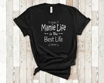 Mamie Život Je Najlepší Život mama mama bavlna zábavné crewneck krátke rukáv top tees harajuku kórejské oblečenie kawaii tričko