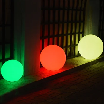 Vodotesný LED Nabíjateľná Svete Loptu Lampa Diaľkové Ovládanie Vianočné Dovolenku Vonkajšie Osvetlenie Záhrady, Trávnika RGB LED Bazén