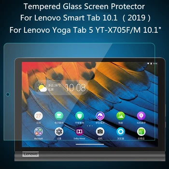 2 ks 9H Tvrdeného Skla Screen Protector Pre Lenovo Yoga Tab 5 YT-X705F YT-705M Smart Kartu 2019 10.1 palcov Tablet Ochranný Film