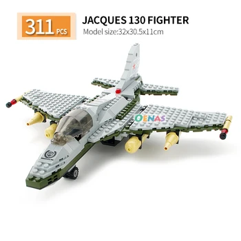 Vojenské Nastaviť Jacques 130 Fighter Stavebné Bloky Nádrže Hračky Pre Deti Montáž Súpravy Akcie Obrázok Deti Chlapcov Narodeninám