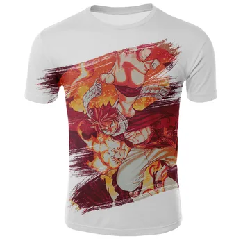 Anime Víla Chvost Etherious • Natsu • Dragneel Lucy Heartfilia t-shirt pánske kolo krku pulóver voľné trend topy