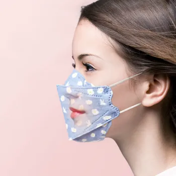 10/20/30PCs 3D Osobné Módne Maska pre Ženy Jednorázové Masky 4-Ochranné vrstvy Priedušné Prachu Tvár Modrá Ružová Maska