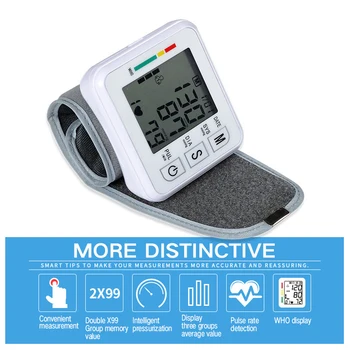Sphygmomanometer Tonometer Zápästie Krvný Tlak Monitora Digitálny Automatický Merač Krvného Tlaku Zdravotníckeho Zariadenia, Prenosné