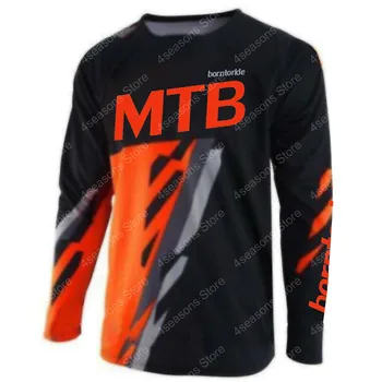Športové Jeresy Zjazdové Jersey MTB dlho motocross Závodné Koni, Cyklistika Dres T-shirt