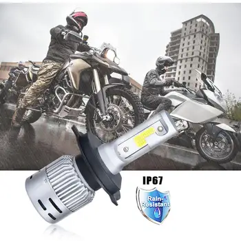 1Pair H4 VIEDOL Motocykel Svetlometu Žiarovka HS1 LED Moto Kolobežka Svetlo Hi/Lo 6000K motorku Svetlomet DC 12V