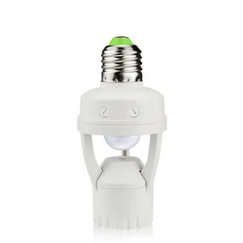 Horúce Zásuvky Snímač Pohybu objímky Ľahké Ovládanie Infračervené Lampy Base Montáž Lampholder E27 Pre LED Žiarovky Ampoule#292057