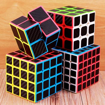 Moyu Uhlíkových Vlákien Kocka 2x2x2 3x3x3 4x4x4 5x5x5 Magic Cube Puzzle Rýchlosť 2x2 3x3 4x4 5x5 Cubo Magico Pohode Deti Hračky pre Deti, Darčeky