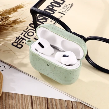 Rozložiteľné Pšeničnej Slamy puzdro pre Airpods Pro Ochranný Kryt puzdro pre Apple Airpods Pro Headset Prípadoch