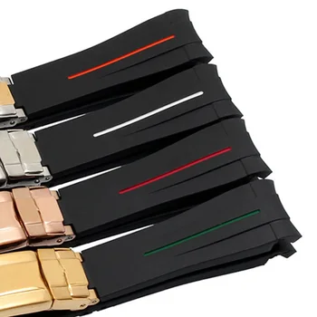 Gumené hodinky remienok vodotesný silikónový náramok náramok kamuflážnych farieb watchband náramkové hodinky band 20 mm sledovať pás pre ROX