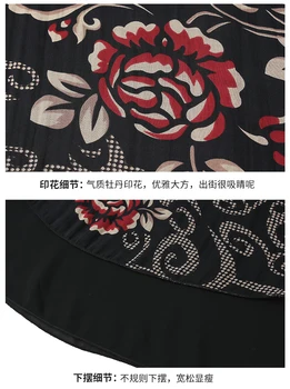 Ženy hodváb košele, blúzky 2020 módy-krátke rukávy voľné tričko elegantný Retro Kvetinový tlač tričko bežné ženské topy clothing4XL