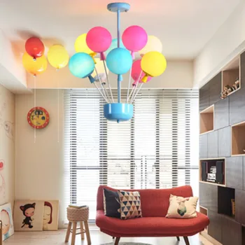 Moderné LED detský luster osvetlenia Novinkou Farebné balóny prívesok na čítanie detskej spálne zariadenia Nordic závesné osvetlenie