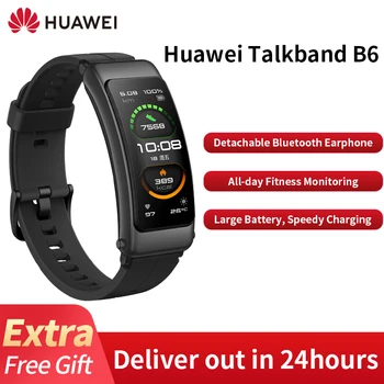 Pôvodné Huawei Talkband Smart Kapela Odnímateľný Bluetooth Slúchadlo Huawei B6 Sport Kapela Fitness Monitorovanie Náramok