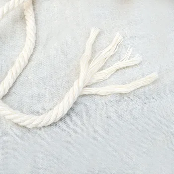 Viac veľkostí Prírodné Béžová Macrame Lano Twisted String Bavlna Kábel Pre Ručné DIY Domáce Svadobné Doplnky, Darčekové balenie rop