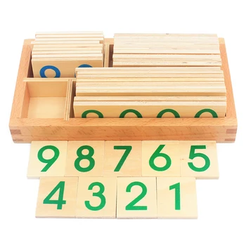 Deti Drevené Montessori Číslo Digitálny 1-9000 Karty, Hračky Pre Študentov Učenie Malej Veľkosti Vzdelávacie Skoro Vzdelávacie Hračky