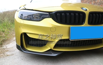 Carbon Fiber Predný Nárazník Pery Štiepačky Zástera Klapky pre BMW F80 M3 F82 M4 Kupé 2-Dverové-2017 2ks/Set Auto Styling