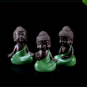 4Pcs/Set Malé Sochy Budhu Mních Figúrka Tathagátu India Jogy Mandala Sochy, Plastiky, Domáce Dekorácie, Doplnky, Ozdoby