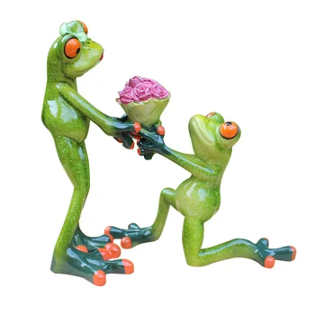 3D Žaba Živice Remesiel Zvieracie Figúrky Miniatúr, Svadobné Dekorácie Láska Auto Dekor Palubnej dosky Stola Vrchol