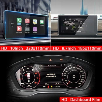 Pre Audi A4 B9 S4 2016-2018 2019 Tvrdeného Skla vodičov Chránič Obrazovky Displeja Film LCD Ochranné Nálepky Príslušenstvo