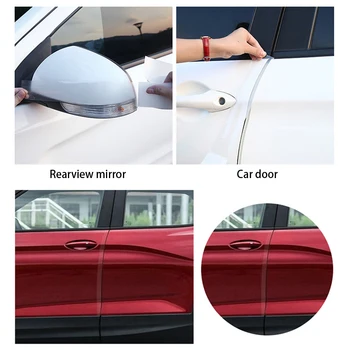 Nanometrov Seemless dvere auta strane okraji ochranný kryt nálepky Spätné Zrkadlo Anti-Kolízie film auto nárazníka chránič lišty