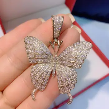 HIBRIDE Veľký Motýľ Prívesok Náhrdelník AAA Cubic Zirconia Reťazca pre Ženy Bling Tenis Reťazec Crystal Choker Náhrdelník Šperky P38
