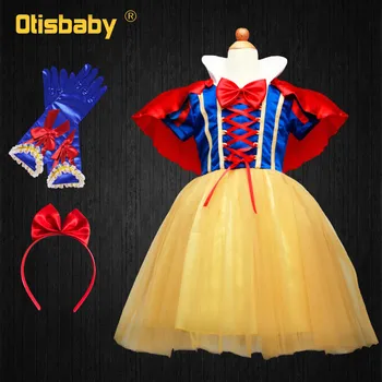 HORÚCE Letné Dievčatá Snow White Princezná Šaty pre Deti Baby Girl Cosplay Kostým Narodeniny Oblečenie, detské Party Šaty Oblečenie