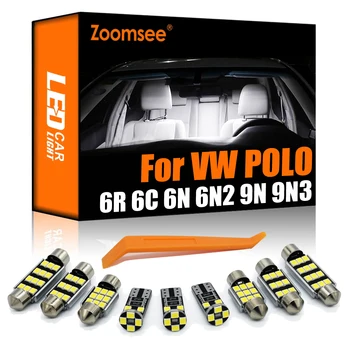 Zoomsee Interiérové LED Pre VW Pre POLO 6R 6C 9N 9N3 6N 6N1 6N2 1994-2017 Canbus Vozidla, Žiarovka, Vnútorné Dome Mapu Svetla na Čítanie Súprava do Auta