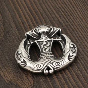 Klasické Nordic Vintage Odin Vrana Thor ' s Hammer Vysoko Kvalitného Kovu Mužov Náhrdelník s Príveskom