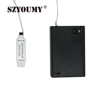SZYOUMY 30 Sady LED Pásy Batérie Powered 1M 3528 SMD Vodeodolné LED Pásku so Batérie Poľa A 24 Tlačidlo Diaľkového ovládača