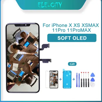 EK Mäkké OLED Pre iPhone X XS XSMAX 11PRO 11PRO MAX AMOLED Displej LCD Dotykový Displej Digitalizátorom. Montáž Nahradenie Darček