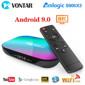 2020 HK1 BOX 8K Android 9.0 Amlogic S905X3 4 GB 64 GB TV Box Set-Top Box Dual Wifi 4K Youtube Smart TV Box 4G 32 G HK1 Max