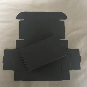 30pcs Black/Kraft papier skladacie Poľa Ručne vyrábané Mydlo Box Balenie Darčekové balenie papierové krabice lepenky, papierové obaly box