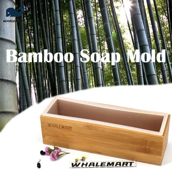 Nové Toast Mydlo Formy Čistý Bambusu Box S Pravouhlým Silikónové Vložky Formy Na Mydlo, Takže Dodáva Náradie HOBBY Ručné Remeslo