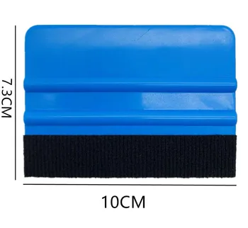 2 KS/Veľa Auto Vinyl Fólie balenie nástroje, Modrá Škrabka stierkou s cítila okraji veľkosť 10 cm*7 cm Auta Styling Samolepky Príslušenstvo