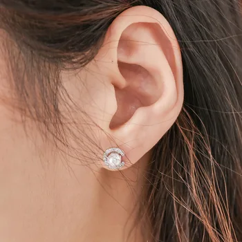 Nový kórejský módne Písmená CC pearl okrúhle náušnice príslušenstvo roztomilý šperky ženy lady klincami doprava zadarmo
