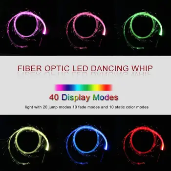 LED Optický Bič 6 360 Otočná Pixel Rave Bič Priestor, Super Svetlé Až Dance Party EDM Hudobný Festival