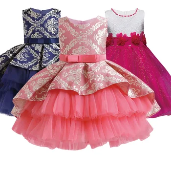 Dievčatá Kvetinové Šaty Princezná Letné Šaty pre Deti Elegantné Tylu Deti Fialová Dievča Svadobné Party Oblečenie teenagerov šaty