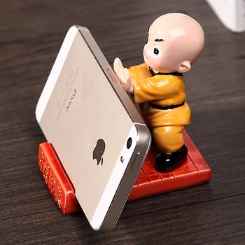 Roztomilý Čínsky Kongfu Mních, Telefón, Stojan, Držiak Základňa Mobilný Telefón Majiteľa Podporu Stôl Dekor Stojan pre iPhone Xiao Huawei Samsung