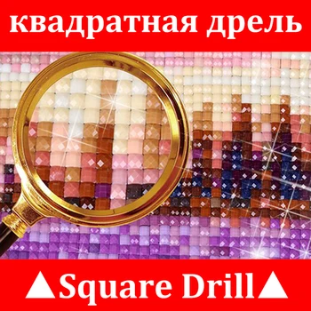 Diamond Mozaiky 5D DIY Diamond Maľovanie Cross stitch Chraitams Noc Námestie Diamond Výšivky Drahokamu Maľovanie