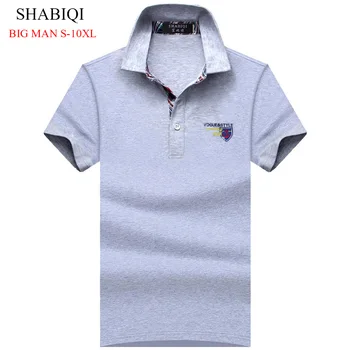 SHABIQI SummerClassic Štýl mens polo tričko značky polo pevné polo shirts bežné bavlna Krátky rukáv polo mužov Plus veľkosť