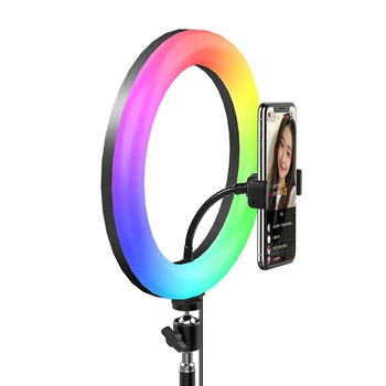 13inch 33 cm LED Selfie RGB Krúžok Svetlo s Statív Stojí Telefón, Farebný Krúžok Lampa Fotografie Svetlá Na Youtube Tiktok Ringlight