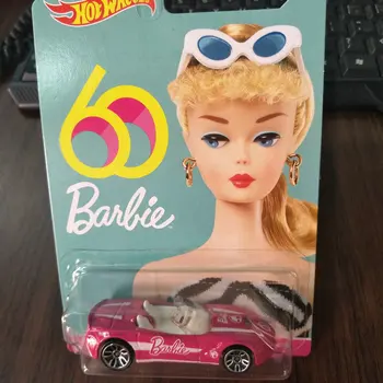 Hot kolesá auta 1/64 60. Výročie Barbie 14 bol interiér RAJA Kovového Materiálu Telo Pretekárske Auto Zber Zliatiny Auto Darček