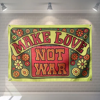 Make Love Not War Visí Vlajka Banner Cartoon Domáce Dekorácie na Stenu Umenia 4 Gromments v Rohoch 3*5 FT 144cm*96 cm