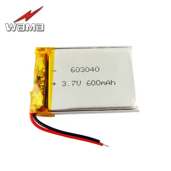 WAMA 603040 3,7 V Li-polymérová Nabíjateľná Batéria Nad-poplatok Chránené PCB pre Kozmetické Zariadenia LED MP3 Lekárske použitie
